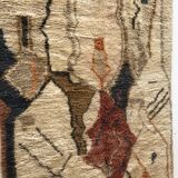 Moroccan Berber rug Boujaad ochre, blue, red and orange 2.56x1.58m