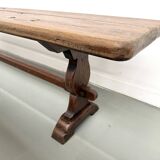 Pair of Solid Oak Farm Benches