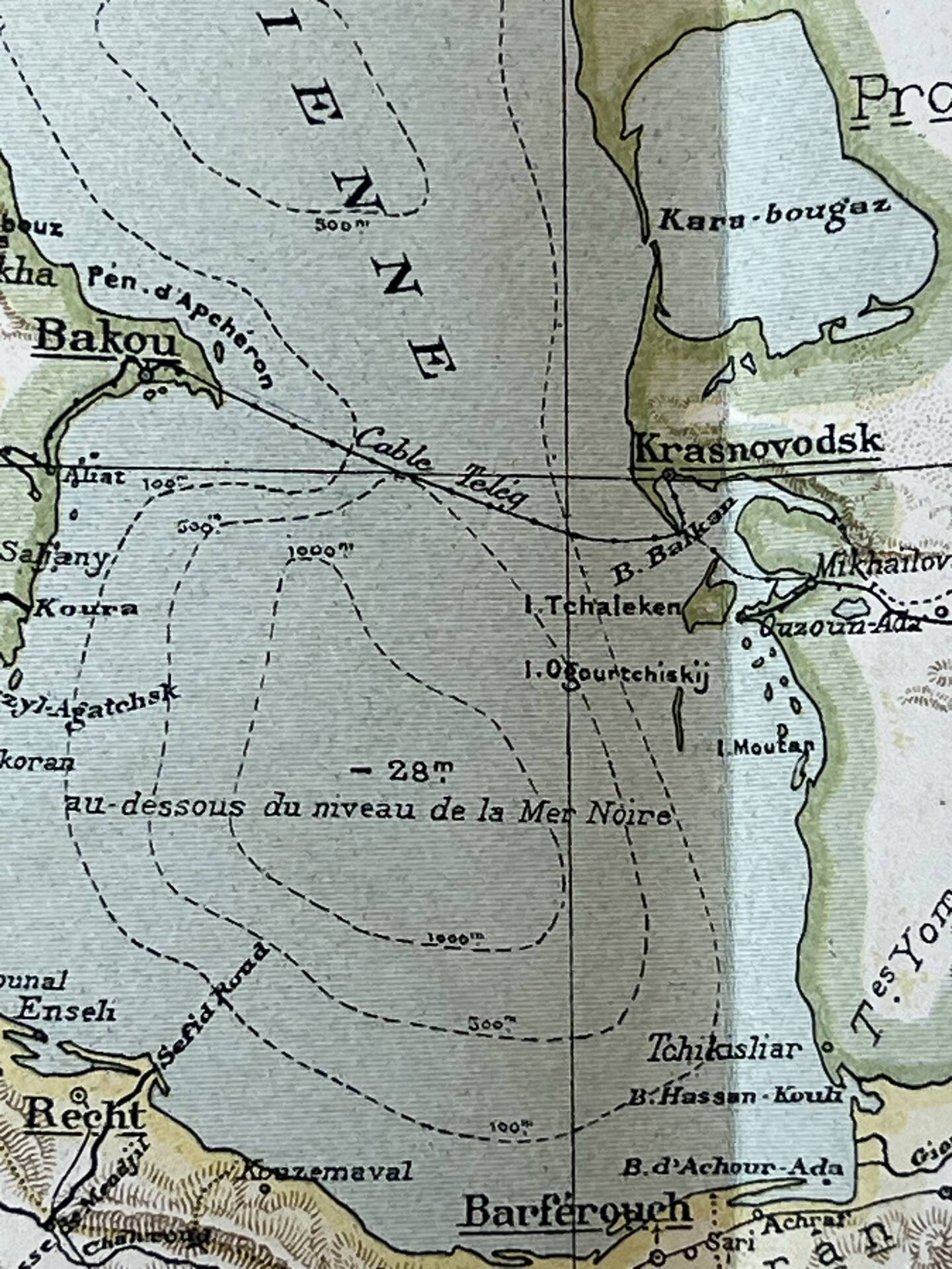 Carte originale Caucase et Pamir 53x37cm - 1905