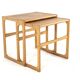 Ensemble de 2 tables gigognes en chêne - design danois - moderne du milieu du siècle