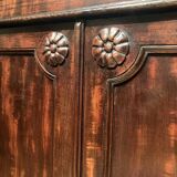 19th Century Italian Empire Mahogany Commode 2-Doors Cabinet