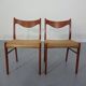 Set of Teak and Paper Cord Dining Chairs by Ejner Larsen for Glyngøre Stolefabrik, 1960s
