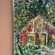Original Swedish Oil On Canvas – “Red Hut” By Uno F. Svensson – Vintage & Framed – 68 × 57 Cm (26.8" × 22.4")