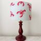 Lampe céramique abat-jour homard vintage