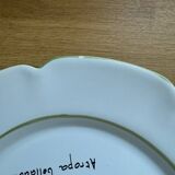 Pair of vintage Charolles plates hand-painted – Botanical decor