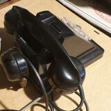 Old fixed phone black bakelite
