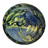 Large Wall Plate in Ceramic Signed Peignon - Pottery of Caromb (55cm)