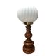 Vintage pleated globe table lamp