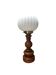 Vintage pleated globe table lamp