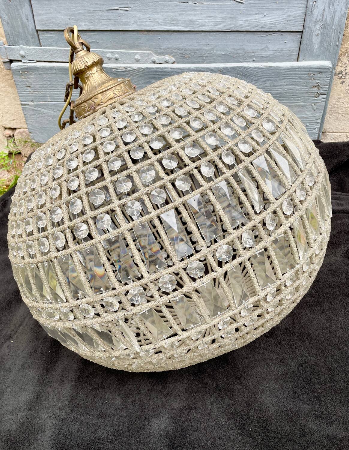 Lustre boule 60 cm Vintage