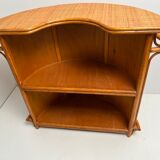 Rattan and bamboo bar and 3 stools from the 60s