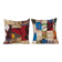 Set of 2 vintage embroidered cushion covers 46x48 cm
