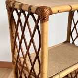 étagère biblothèque rotin