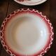 Lot 4 hollow plates mismatched art deco Badonviller Digoin