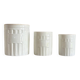 3 white porcelain aluminate pots from Limoges