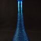 Carafe génie bouteille empoli en verre moulé pressé bleu vintage années 70