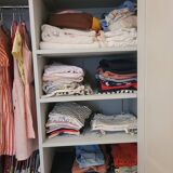 Armoire parisienne rose rangement enfant vintage bois bohême fleurs TBE