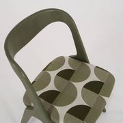 Chaise verte, design danois, années 1970, production : Danemark