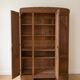 Antique 3-door Art Deco wardrobe in wood with mirror