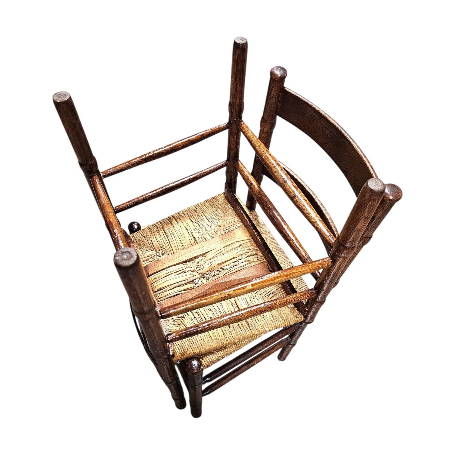 2 chaises en osier Art Déco / École d'Amsterdam / Jac Levee / milieu du siècle