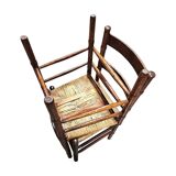 2 chaises en osier Art Déco / École d'Amsterdam / Jac Levee / milieu du siècle