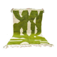 Pure wool rug green size 150 x 250 cm