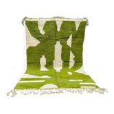 Pure wool rug green size 150 x 250 cm