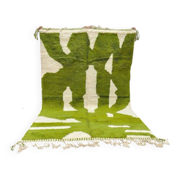 Pure wool rug green size 150 x 250 cm