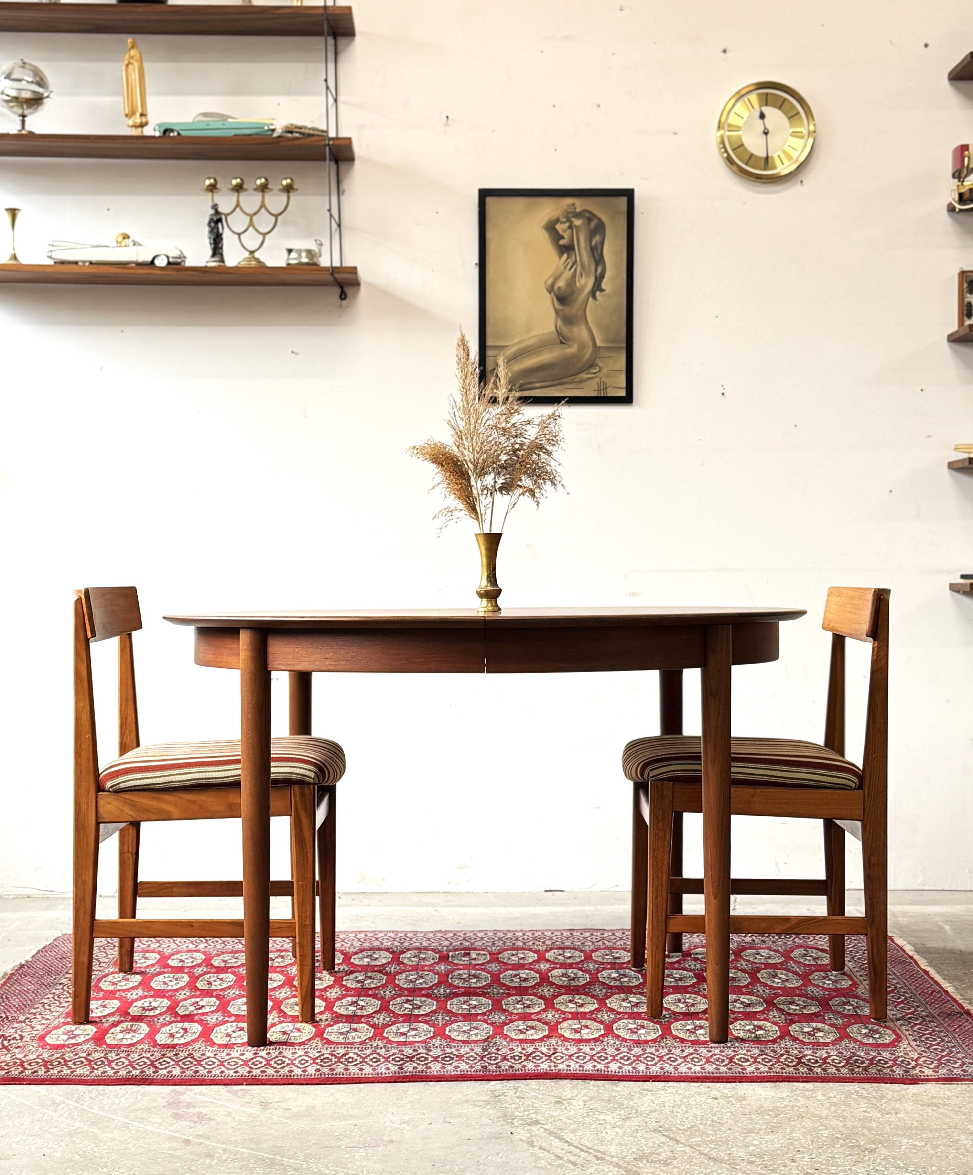 Extendable Teak Table, Denmark 1960s/1970s, Mid-Century, Vintage
