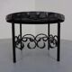German Brutalist Side Table in Ceramic and Cast Iron, 1960s
