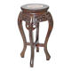 Chinese harness in richly carved wood and marble top