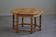 Round modern Danish brutalist coffee table/sofa in solid oak, 1960s.