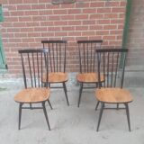 Four mid century Ercol 608 dining chairs