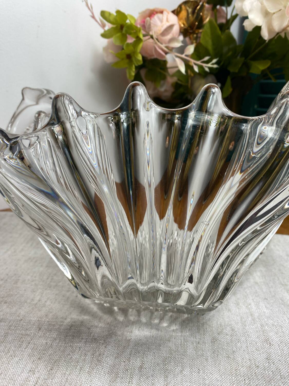 Large crystal fruit bowl, 1950s/1960s