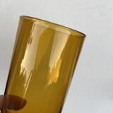Vintage Amber Blown Glass Orangeade Set