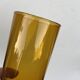 Vintage amber blown glass orangeade set