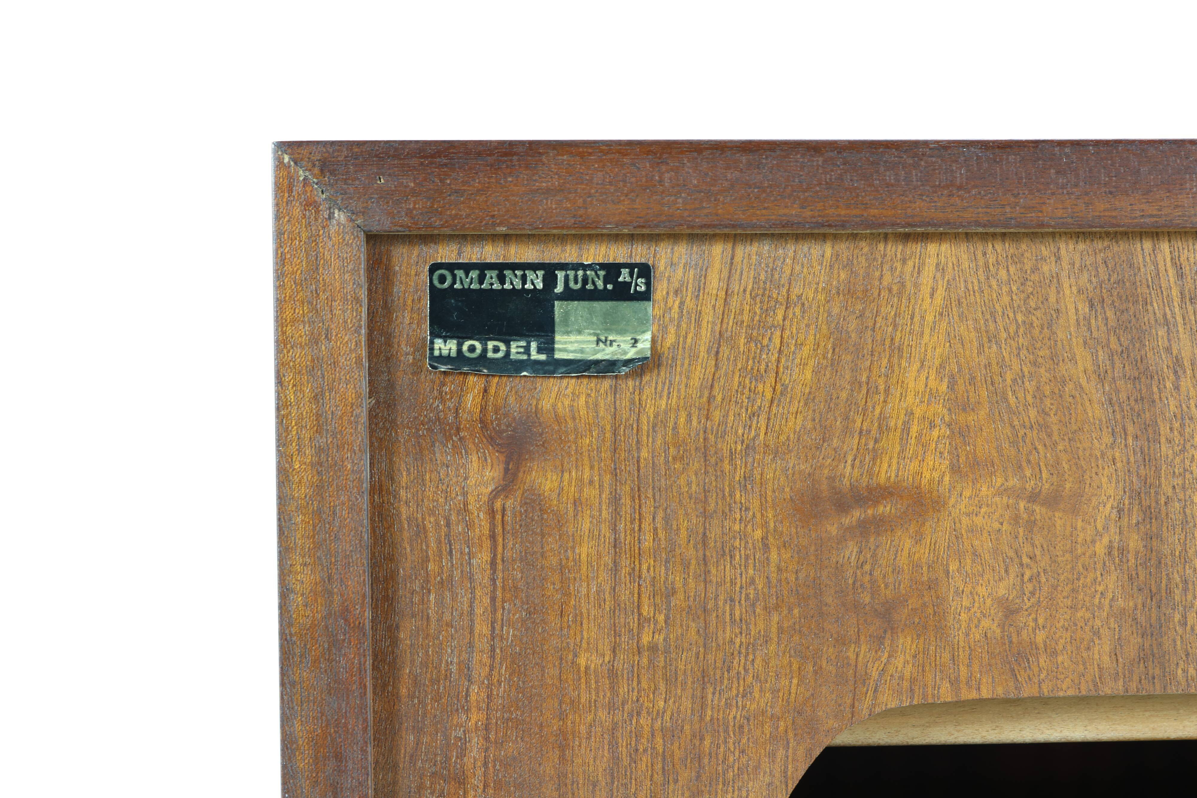 Rosewood office cabinet with 2 large heavy drawers