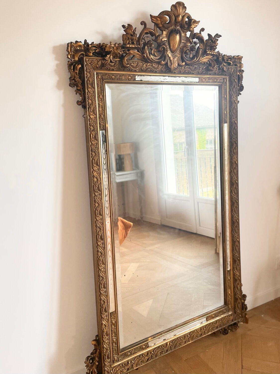 Large old mirror mercury 170x100cm