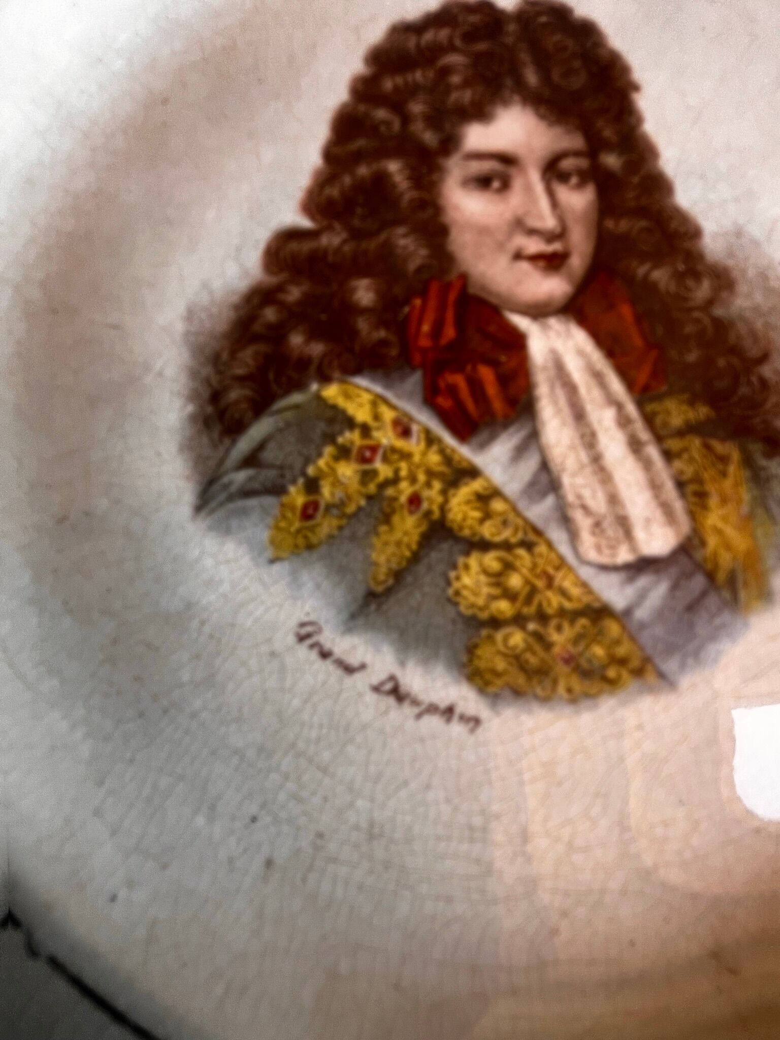 Set of 7 antique dessert plates St Amand and Hamage