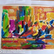 Pierre Lacroux (1909-1993) Gouache on paper 24 x 32 cm - dated 1989