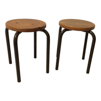 Stackable workshop stool pairs