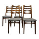 Ensemble de 4 chaises danoises années 60