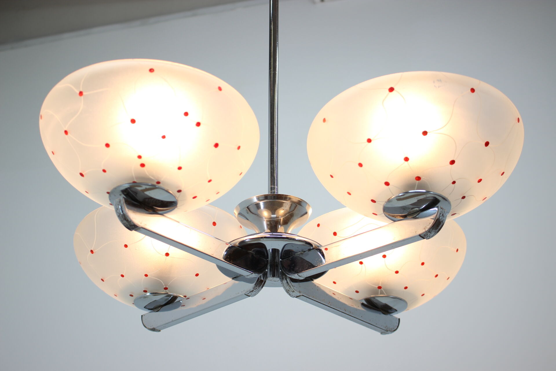 Mid-century chrome chandelier, 1960´s.
