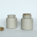Lot de 2 pots à moutarde en grès