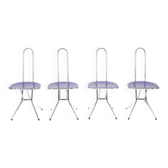 4 Isak metal chairs by Niels Gammelgaard