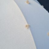 Cotton and wood pendant light