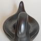 Matt black ceramic cellar rat candle holder 50s