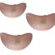 Lot de 3 appliques en verre de Murano rose des années 1970