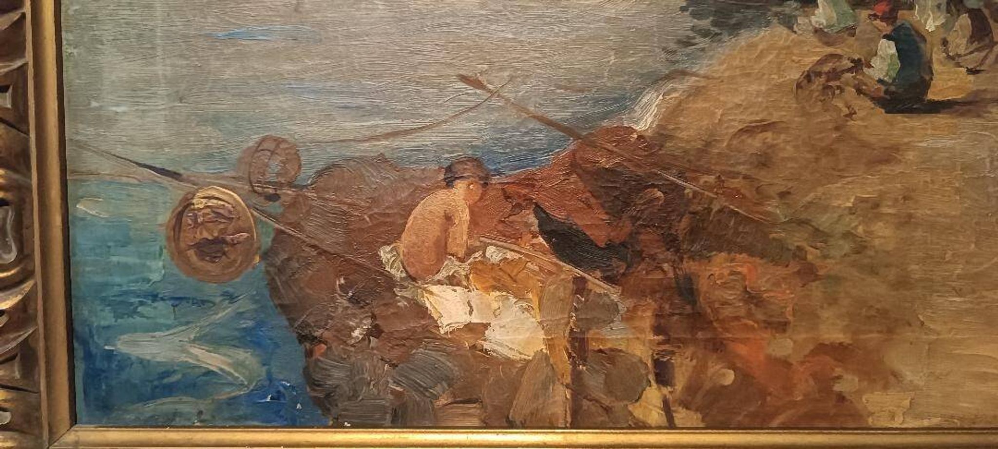 Oil painting on canvas by Salvatore Balsamo (Naples 1894-1922)