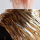 Black and gold Italian ceramic head vase signed Behreno